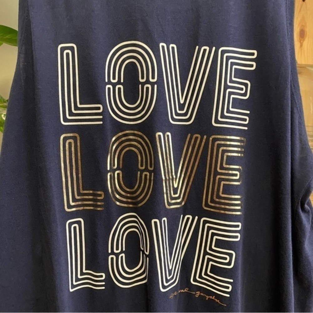 Spiritual Gangster Navy Blue Love Muscle Tank Top - Picture 6 of 13